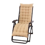 Draulic Coussin de chaise à bascule pour chaise longue et fauteuil à dossier haut épais avec assise amovible, beige