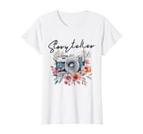 Photographer Storyteller Vintage Camera Flowers Photography T-Shirt