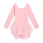 HAWEE Balett Leotard för Småflickor Ballerina Dans Ruffle Långärmad Tutu Kjol Balett Gymnastik Outfit Klänning