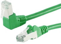 Cat 6 S/FTP Netværkskabel - Vinklet - Grøn - 10 m