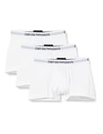 Emporio Armani Men's 3-pack Cotton Swim Trunks, New White, L UK