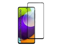 eSTUFF Titan Shield - Skjermbeskyttelse for mobiltelefon - full deksel - glass - rammefarge svart (en pakke 10) - for Samsung Galaxy A52, A52 5G, A52s 5G