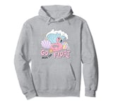 Go With The Float Summer Beach Fun Waves Flamingo Pullover Hoodie