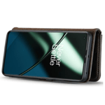 DG.MING OnePlus 11 Plånboksfodral Äkta Läder 2-i-1 - Grå