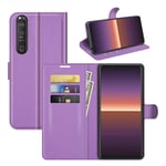 Sony Xperia 1 III PU Wallet Case Purple