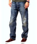 Diesel Mens Bravefort 0801M Jeans - Blue Denim - Size 27W/32L