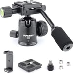 INNOREL D30 Tripod Ball Head with Handle, 360° Panoramic Ballhead with 1/4" Quick Release Plates, Max Load 22lbs/10kg, Compatible with DSLR, Camcorder, Telescope, etc.
