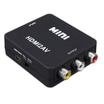 Kurphy 1080P Mini HD Converter Box HDMI to AV RCA CVBS Composite Video Audio Adapter AC