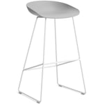 AAS 38 2.0 Bar Stool 75 cm, Stainless Steel White / Concrete Grey