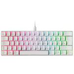 Mars Gaming MKMINIWRES, Clavier Mécanique Ultra-compact, Full RGB Chroma, Switch OUTEMU PRO Rouge, Blanc, Langue Espagnole
