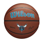 Wilson Ballon de Basket TEAM ALLIANCE, CHARLOTTE HORNETS, intérieur/extérieur, cuir mixte taille : 7