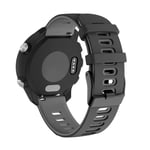 Huawei Watch 3 / Watch 3 Pro - Silikone urrem 22mm - Sort/grå