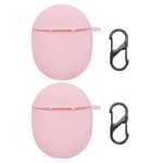 2x Silicone Shockproof Earbuds Case Protective Cover for Pixel Buds Pro Pink
