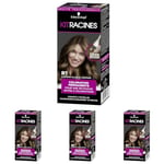 Schwarzkopf - Kit Racines - Coloration Permanente - Enrichie d’une huile nourrissante - Couverture Cheveux Blancs - Retouche entre 2 Colorations - Châtain Clair à Châtain R1 (Lot de 4)