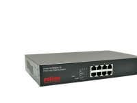 ROLINE PoE Fast Ethernet Switch, 130 W, 8 Ports aaa, 10,100 Mbit/s, Cat. 5 UTP/STP, IEEE 802.3, IEEE 802.3af, IEEE 802.3u, IEEE 802.3x, Sort, FCC Class A, CE, 15,4 W
