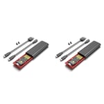 2X M2 SSD NVME Enclosure M.2 to USB 3.1 SSD Box Case for M.2 PCIe NVMe M4718
