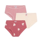 Petit Bateau Hearts 3-pack Bomullstrosor Ecru Rose Blanc | Rosa | 10 years