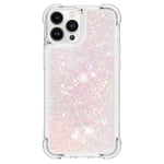 SKALO iPhone 15 Pro Kvicksand Glitter Hjärtan TPU-skal - Rosa Rosa