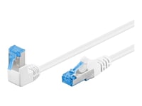 Goobay - Patch-Kabel - Rj-45 (Hane) Vinklad Till Rj-45 (Hane) Rak - 50 Cm - 6 Mm - Sftp, Pimf - Cat 6A - Halogenfri, Rund, Tvinnad - Vit