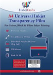 Universal Inkjet Transparency Film A4 Clear OHP Sheets Ink Jet Printer Acetate Film Overhead Projector Film Tracing Graphic Design Transparency Paper Printable Sheets Fast Dry 120 Micron (10 Sheets)