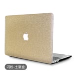 Convient pour macbook pro Apple ordinateur portable étui de protection air13/15/16 pouces housse de protection en cuir PU-glitter local tyran gold- (plat) 2016Pro15(A1707/A1990)