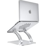 Tounee Laptop Stand, Ergonomic Height Angle Adjustable Laptop Holder, Laptop Riser with Heat-Vent, Compatible with MacBook, Air, Pro, Dell XPS, Samsung, Alienware, All Laptops 11-17" -Silver