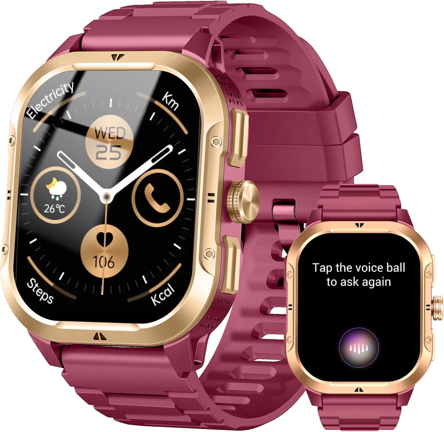 Montre Connectée Avec GPS Intégré,5ATM Étanche Smartwatch