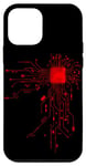 Coque pour iPhone 12 mini CPU Cœur Processeur Circuit imprimé IA Geek Gamer Heart
