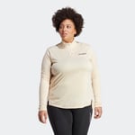 adidas Terrex Multi Half-Zip Long Sleeve T-skjorte (store størrelser) Damer Adult