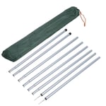 Tent Poles, 8Pcs Tarp Shelter Rod 0.59 * 21.65in Awning Support Upright Porch Pole for Beach Shelter, Camping Tent, Rain Tarp