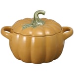 Pfaltzgraff 5215046 Pumpkin Casserole Dish, Stoneware, Orange, Green