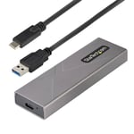 StarTech.com Boîtier Externe SSD M.2 NVMe/SATA - Boîtier SSD M.2 PCIe/SATA - Boîtier SSD M.2 - Boîtier pour SSD M.2 avec Câbles Hôtes USB-C & USB A - Compatible 2230/2242/2260/2280 (M2-USB-C-NVME-SATA)
