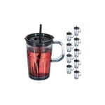 Set med 10 dricksglas med handtag