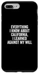 Coque pour iPhone 7 Plus/8 Plus Design humoristique « Everything I Know About California »