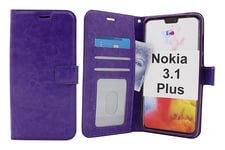 Crazy Horse Wallet Nokia 3.1 Plus (Lila)