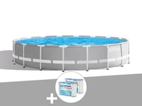 Kit piscine tubulaire Intex Prism Frame ronde 5,49 x 1,22 m + 6 cartouches de filtration