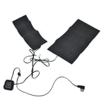 5V 2A USB Electric Heated Jacket Heating Pad Adjustable Temperature 2 In 1 Uk
