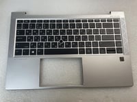 For HP EliteBook 840 G8 M36310-BD1 Ukrainian Ukraine Palmrest Keyboard Top Cover
