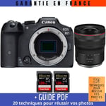 Canon EOS R7 + RF 14-35mm F4 L IS USM + 2 SanDisk 128GB Extreme PRO UHS-II SDXC 300 MB/s + Guide PDF ""20 techniques pour r?ussir vos photos
