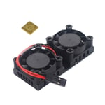 #N/A Dual Fan Modules Sink Copper For Raspberry Pi Interface Replacement