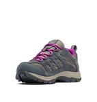 Columbia Women's Crestwood WP waterproof low rise hiking shoes, Black (Kettle x Bright Plum), 4.5 UK