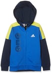 adidas Little Boy French Terry Knit Hoody Track Top, Bébé Enfant XS Multicolore (Collegiate Navy/Blue/Shock Yellow)
