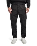 G-STAR RAW Men's 3D Regular Tapered Cargo Pants, Black (dk black D23636-D384-6484), 27W / 26L