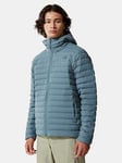THE NORTH FACE Stretch Down Hooded Jacket - Blue, Blue, Size L, Men