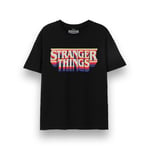 Stranger Things 4 Unisex T-shirt med retro logotyp för vuxna
