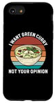 Coque pour iPhone SE (2020) / 7 / 8 Rétro Je veux du curry vert, pas votre avis, amateur de curry vert