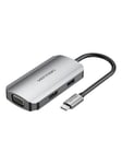 Vention USB-C Docking Station to HDMI VGA USB 3.0 PD 0.15m Gray