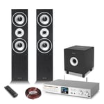Floor Standing HiFi System with SHFS10B, Subwoofer, WiFi, DAB+, CD & Bluetooth