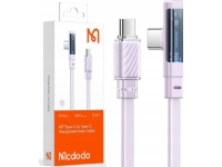 Mcdodo USB-C till USB-C-kabel CA-3454 90 grader 1,8 m med LED (lila)