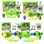 LINGJIA Plants vs. Zombies Toys 4lots New Plants Vs. Zombie Toys Pea Shooter Complete Set Of Boys Ejection Soft Silicone Anime Action Figures For Kids